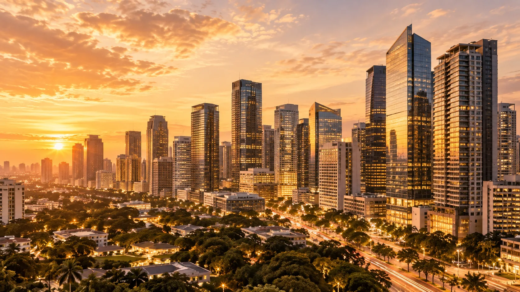 Illustrative cityscape representing BGC