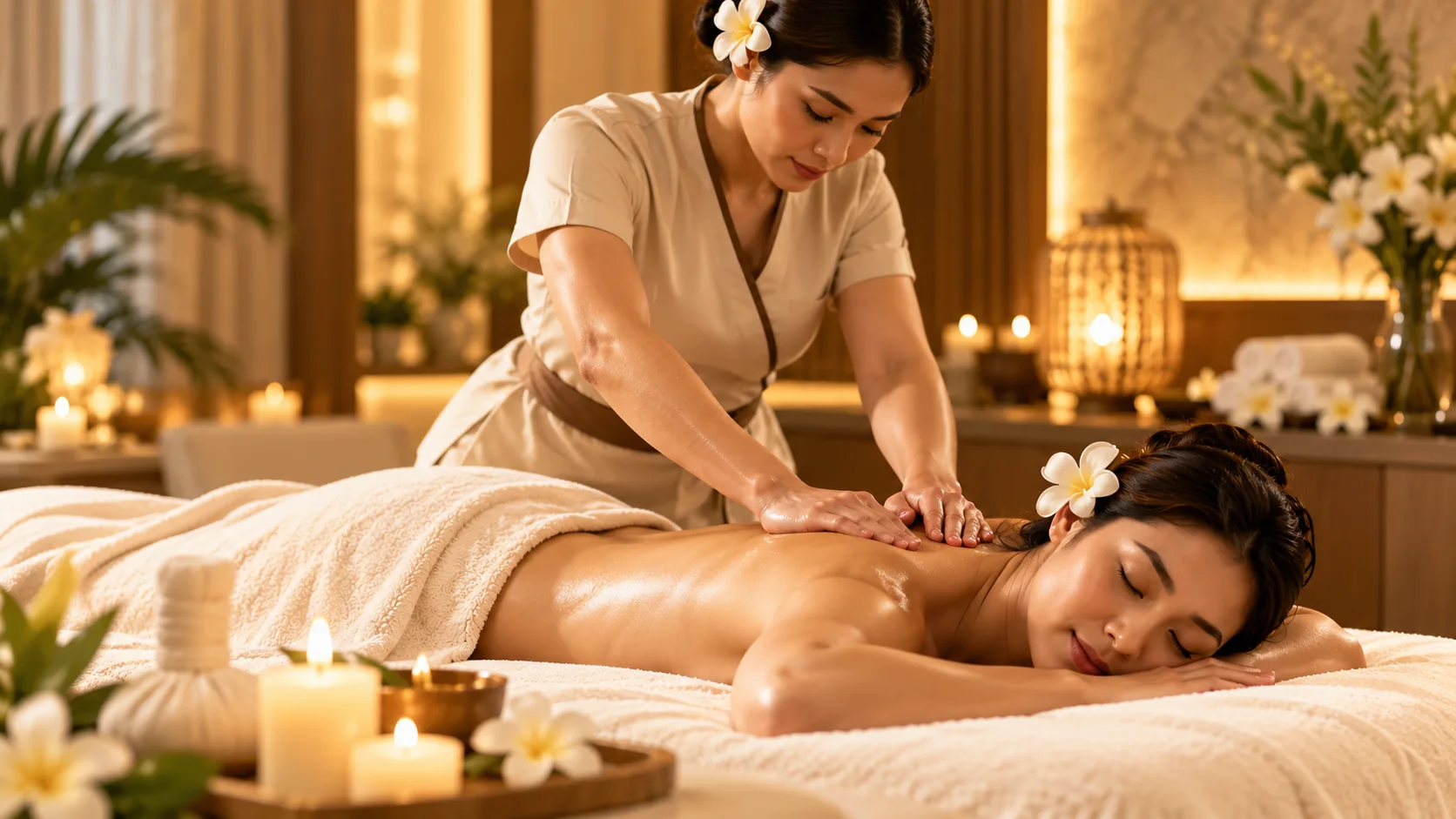 Deep Tissue Massage home massage illustration