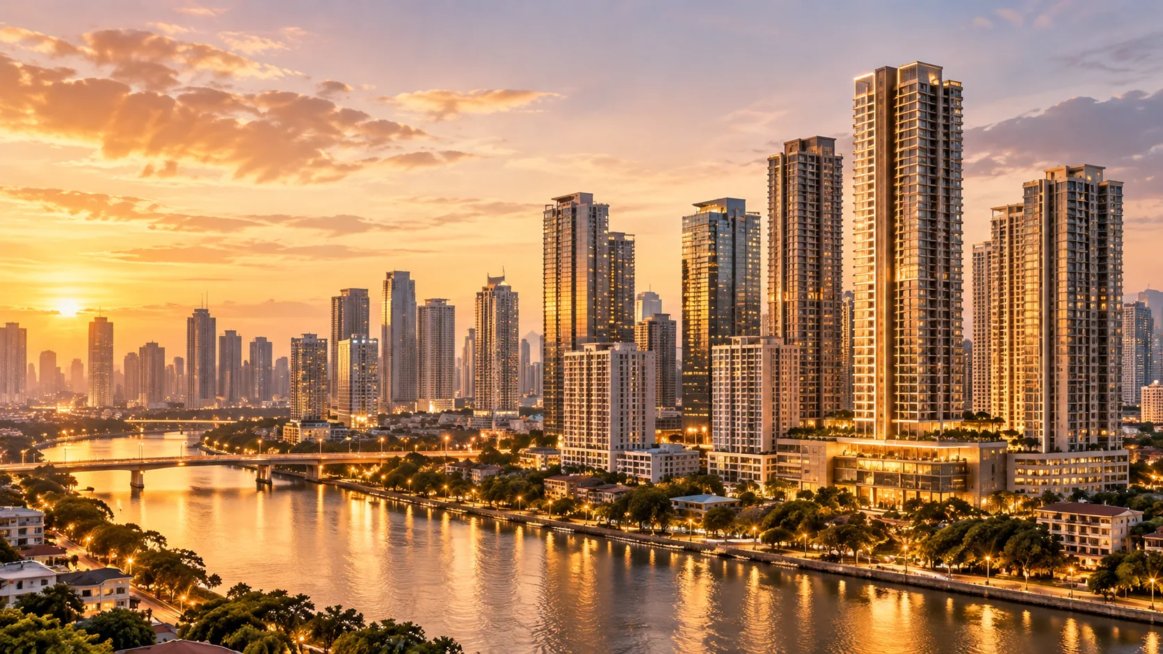 Illustrative cityscape representing Mandaluyong